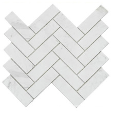 Australia Style Apartment Decoration Chevron White Marble Mosaic Tile